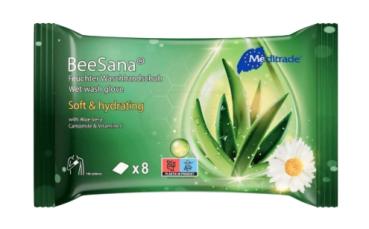 BeeSana Feuchter Waschhandschuh